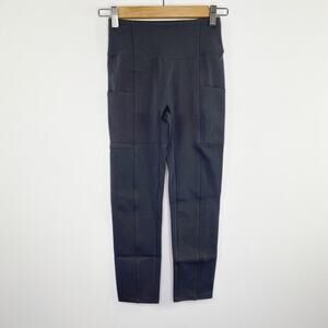 Zuda Dark Grey Side Pocket High Rise Active Leggings Women's Size XX-Small XXS